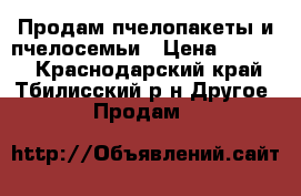 Продам пчелопакеты и пчелосемьи › Цена ­ 3 500 - Краснодарский край, Тбилисский р-н Другое » Продам   